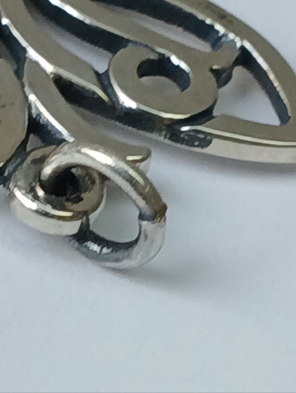James Avery Sterling Silver Lace Wing Butterfly Pendant Charm - Picture 7 of 9